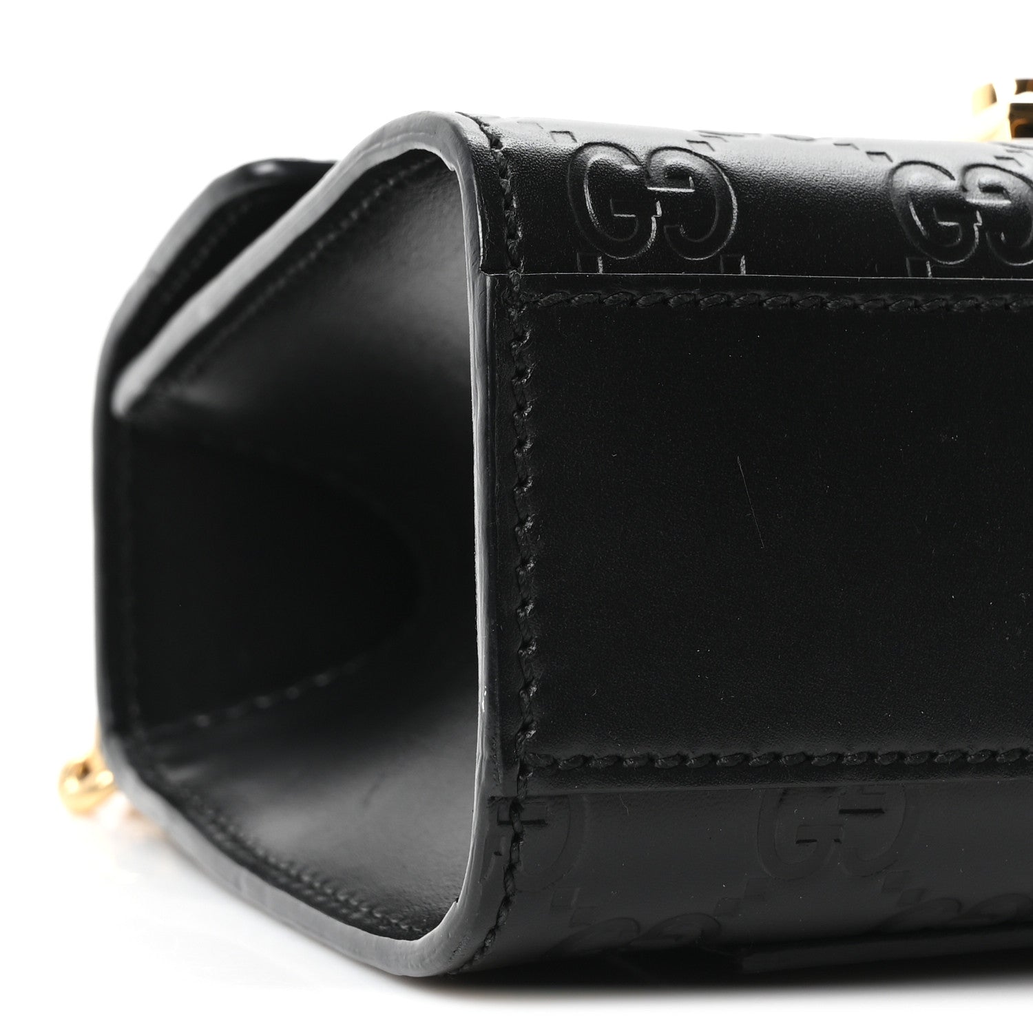 Gucci Guccissima Small Padlock Shoulder Bag Black 9 of 10