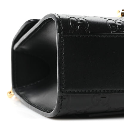 Gucci Guccissima Small Padlock Shoulder Bag Black 9 of 10