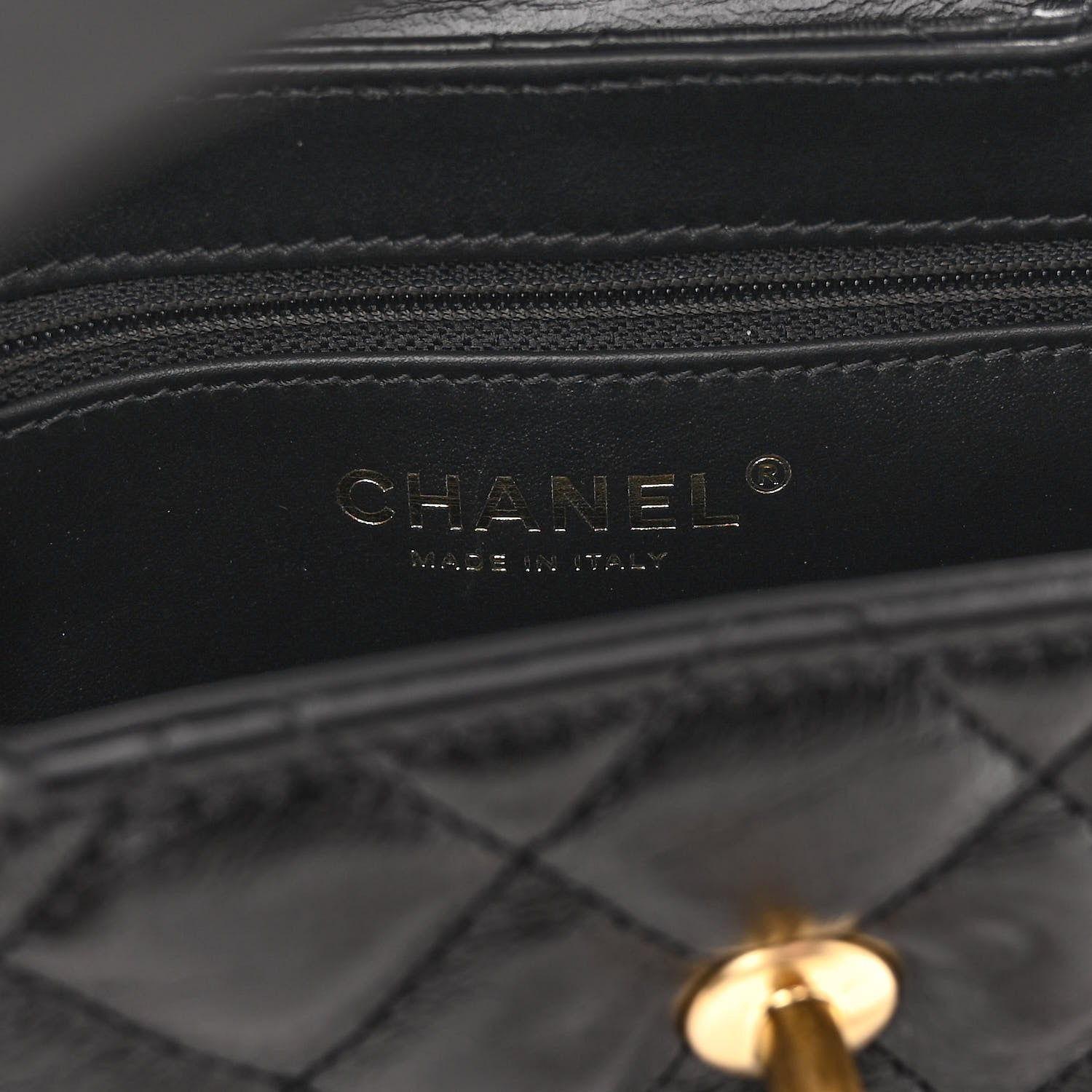 Chanel Shiny Aged Calfskin Quilted Nano Kelly Shopper Black 6 of 10