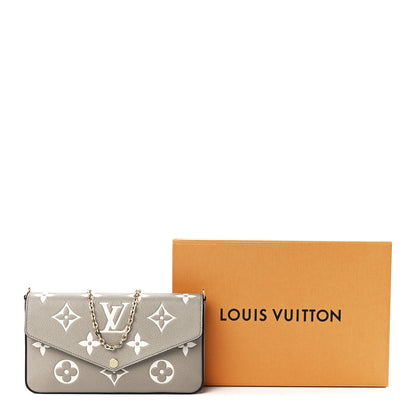 Louis Vuitton Empreinte Monogram Giant Felicie Pochette Tourterelle Creme 14 of 14