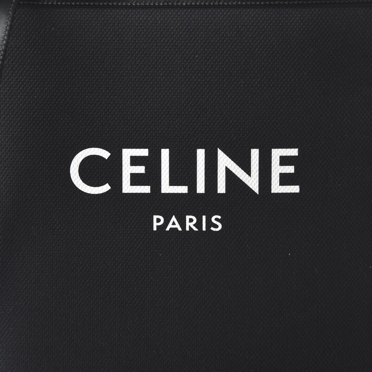 Celine Canvas Calfskin Small Vertical Cabas Black 9 of 9
