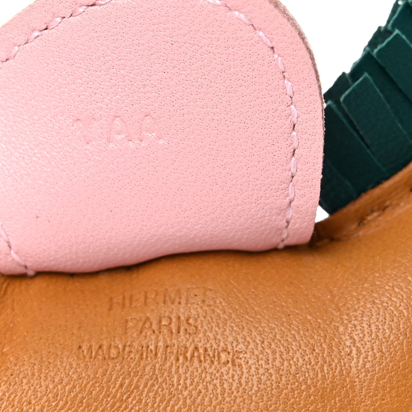 Milo Lambskin Grigri Rodeo Horse Bag Charm MM Sesame Malachite Rose Sakura