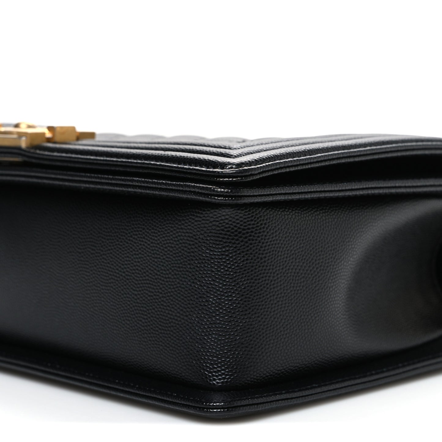 Caviar Quilted New Medium Boy Flap Black Black