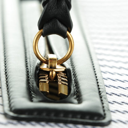 Celine Cotton Canvas Striped Medium Phantom Luggage White Navy 9 of 9