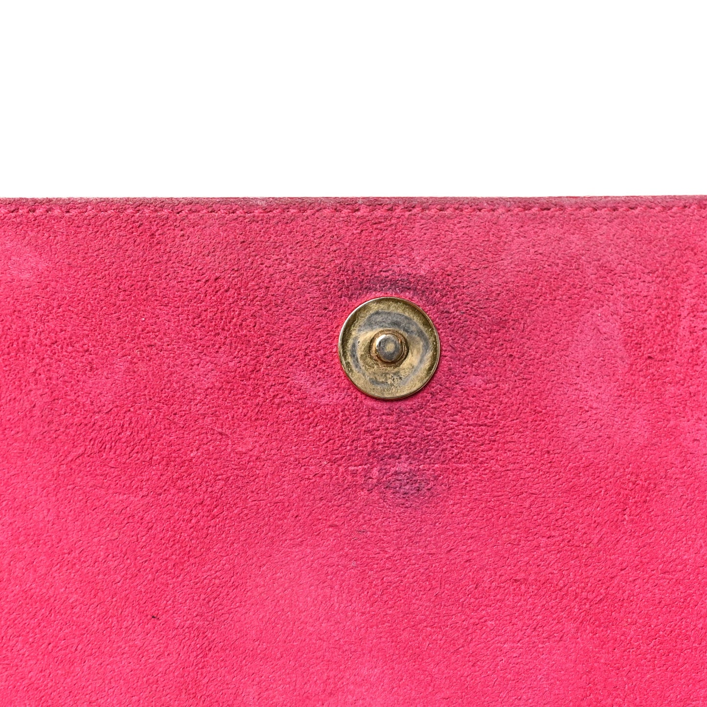 Patent Grain De Poudre Classic Monogram Cassandre Clutch Fuchsia