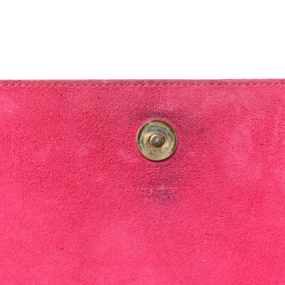 Saint Laurent Patent Grain De Poudre Classic Monogram Cassandre Clutch Fuchsia 9 of 11