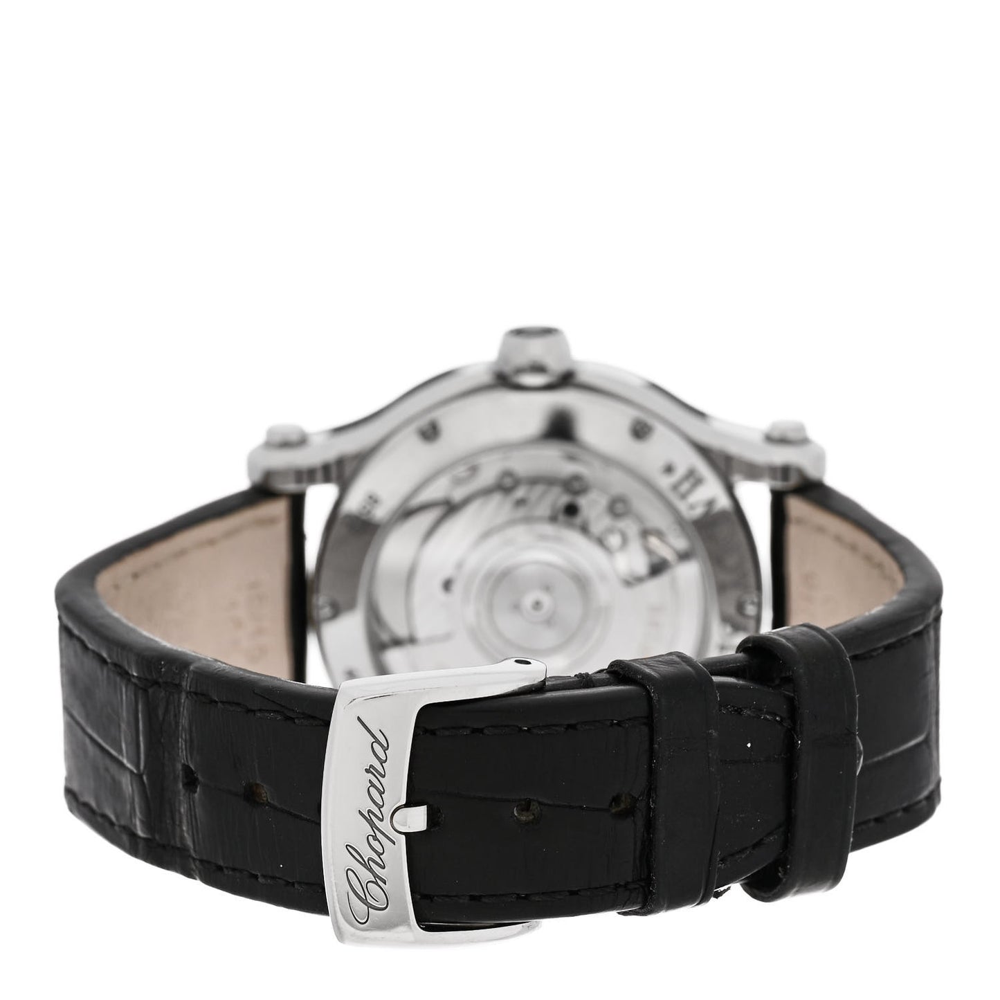Stainless Steel Alligator 7 Diamond 36mm Happy Sport Automatic Watch