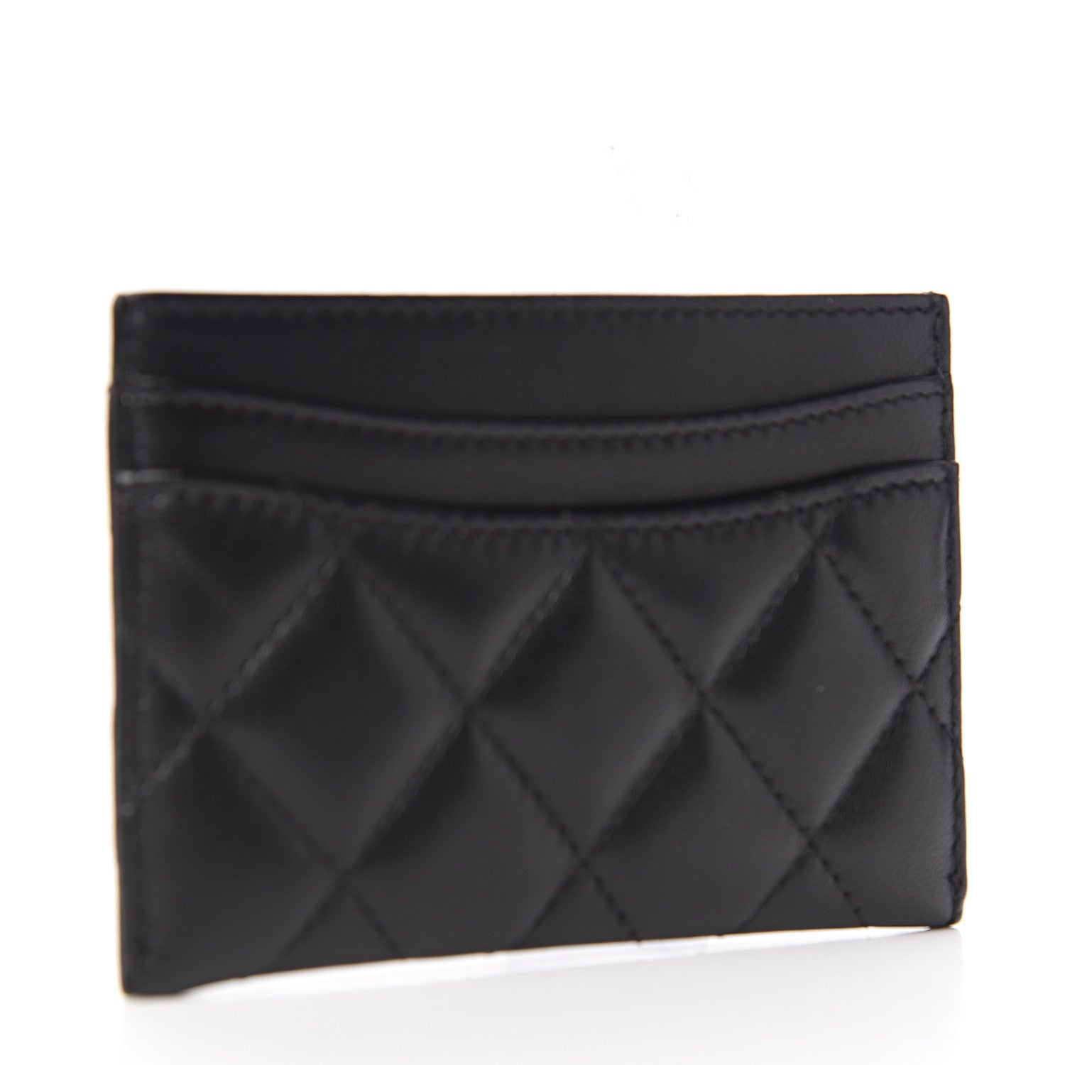 Chanel Lambskin Quilted Card Holder Black 2 of 7
