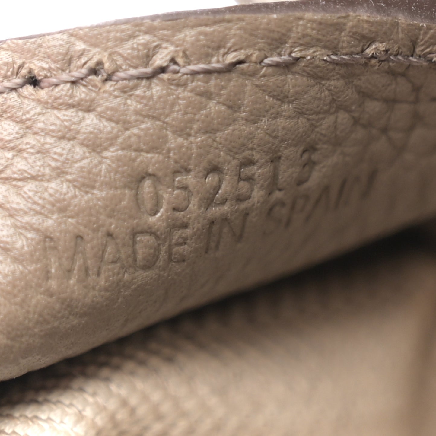 Soft Grained Small Puzzle Edge Bag Taupe