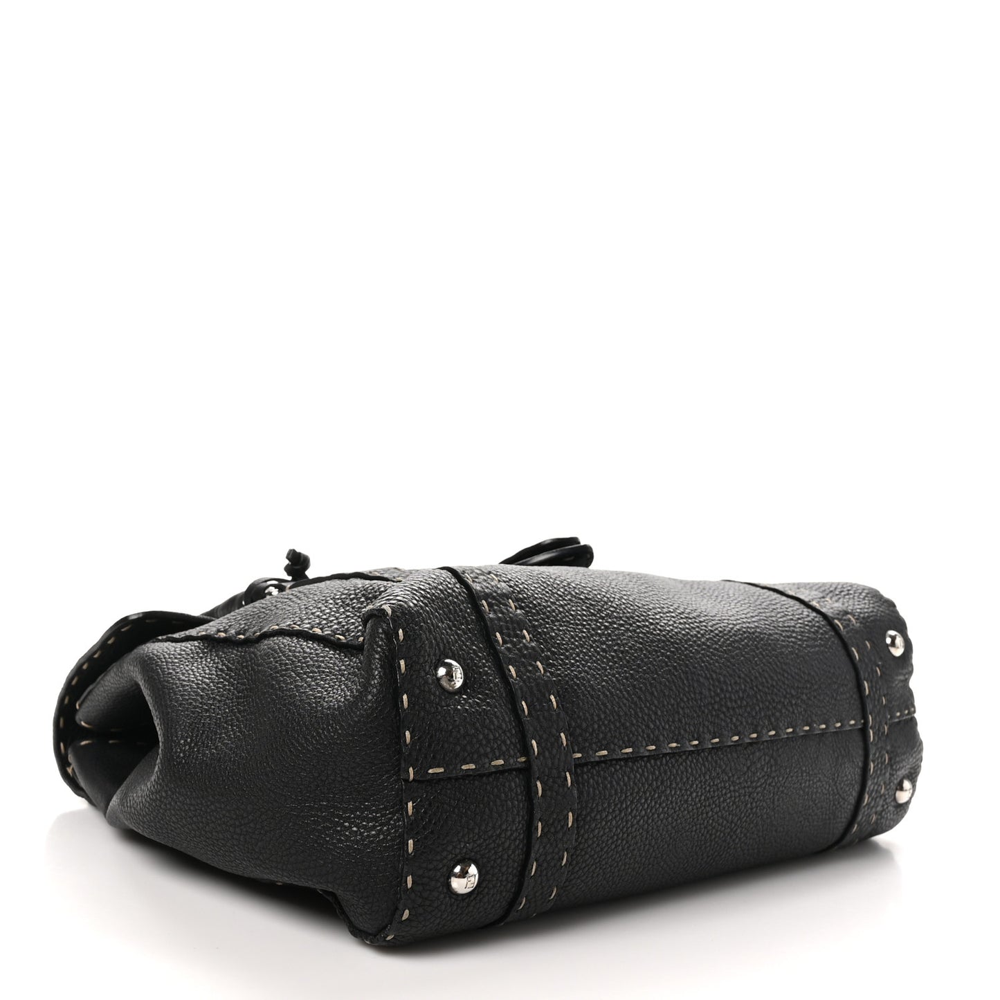 Cuoio Romano Selleria Medium Linda Satchel Black