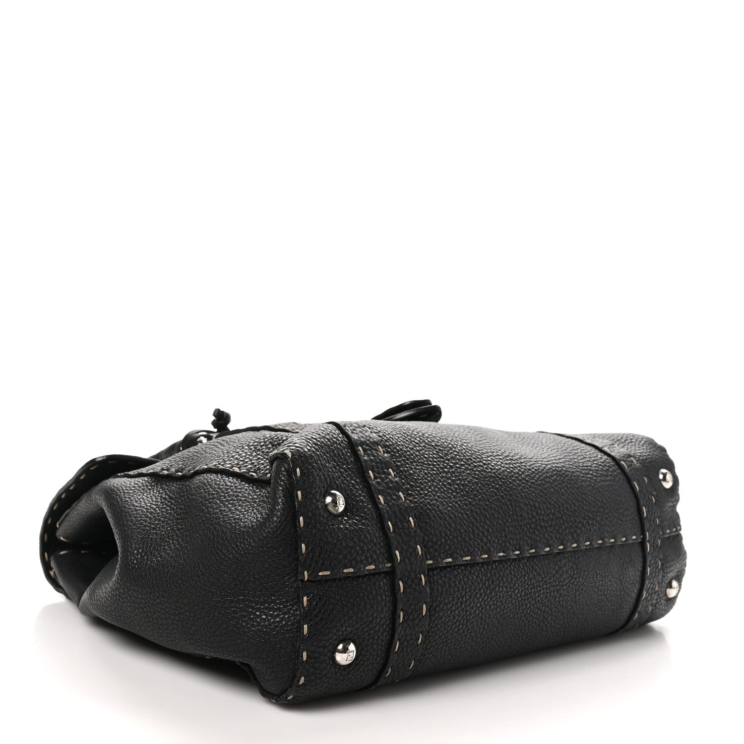 Fendi Cuoio Romano Selleria Medium Linda Satchel Black 4 of 9