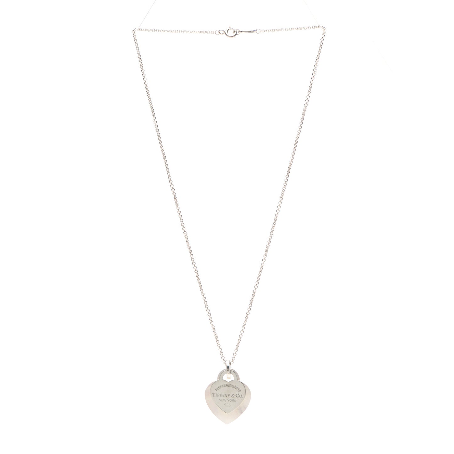 Sterling Silver Mother of Pearl Return to Tiffany Pendant Necklace