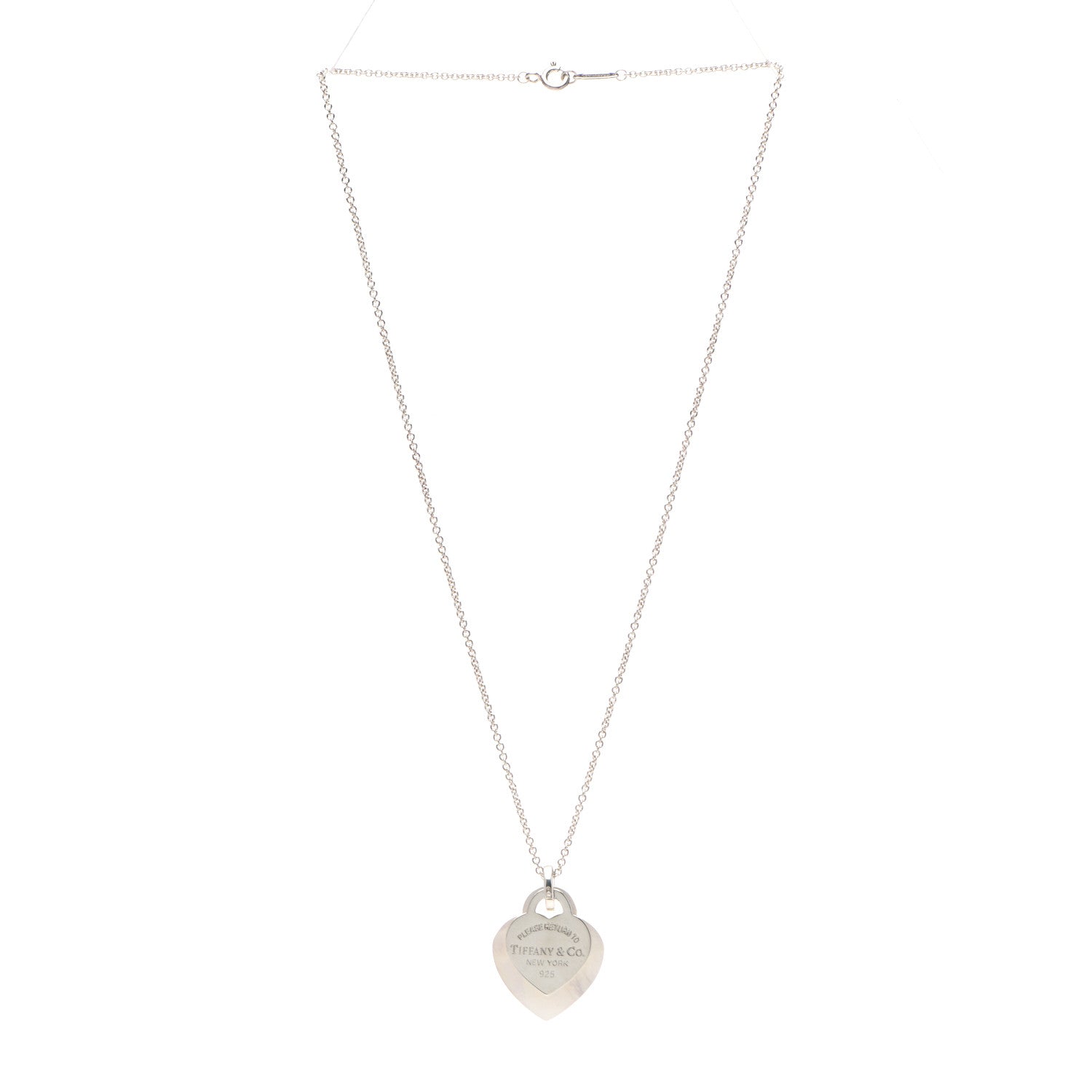 Tiffany Sterling Silver Mother of Pearl Return to Tiffany Pendant Necklace 3 of 4
