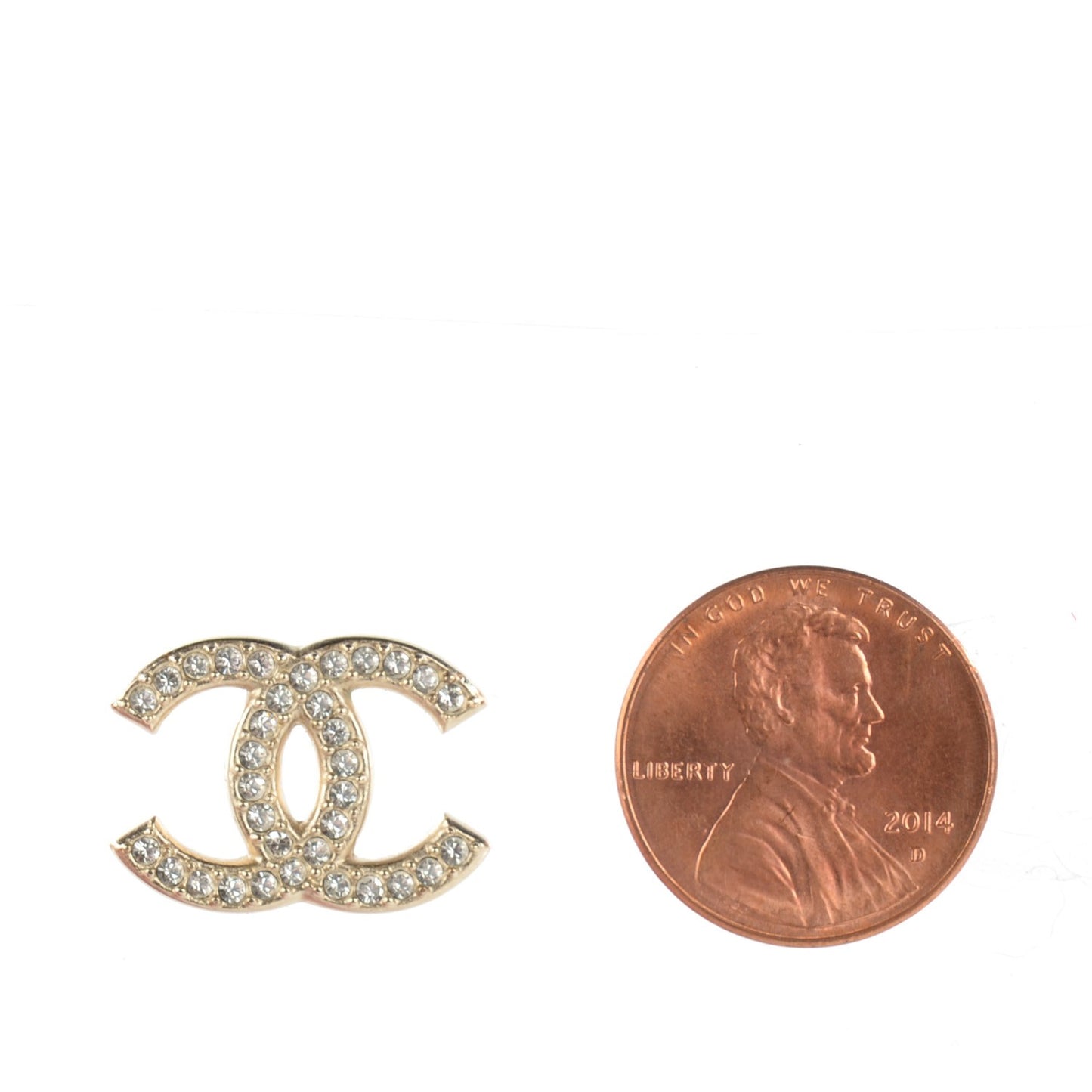 Crystal CC Earrings Gold