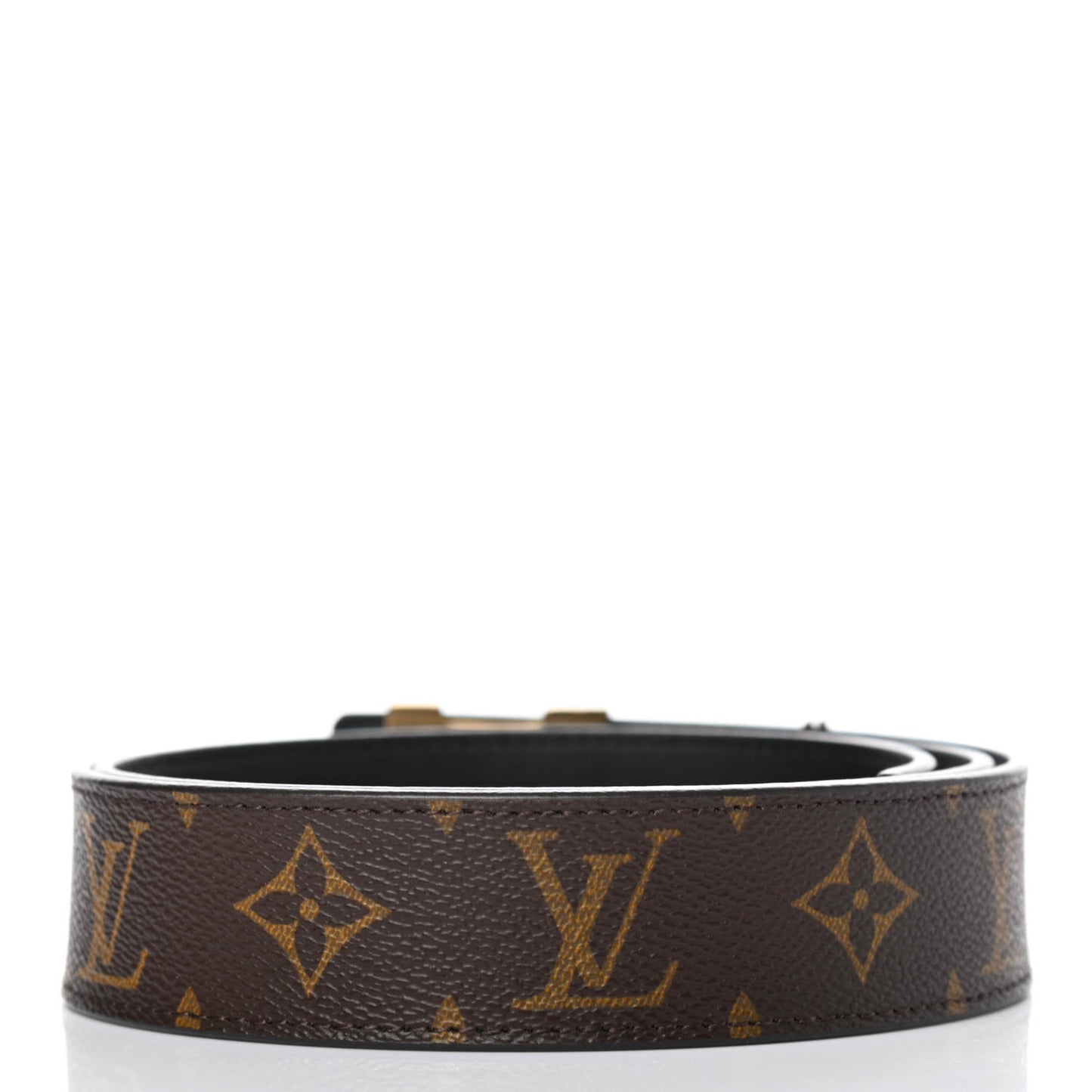 Calfskin Monogram 30mm LV Initiales Reversible Belt 90 36 Black