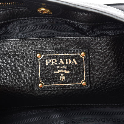 Prada Vitello Daino Shoulder Bag Black 6 of 11