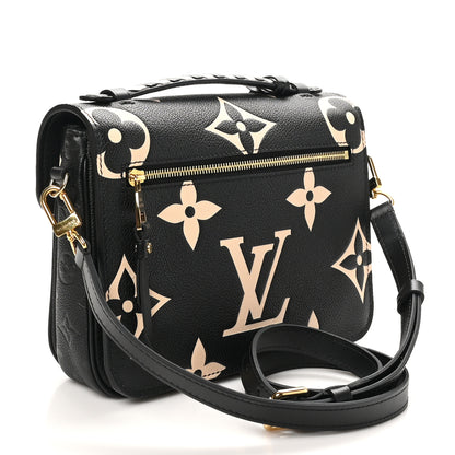Louis Vuitton Empreinte Monogram Giant Crafty Pochette Metis Black Creme 3 of 9