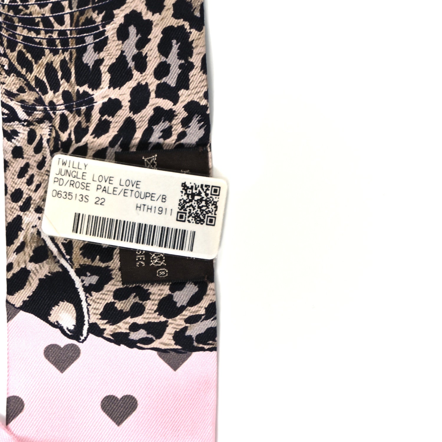 Hermes Silk Jungle Love Love Twilly Rose Pale Etoupe 3 of 4