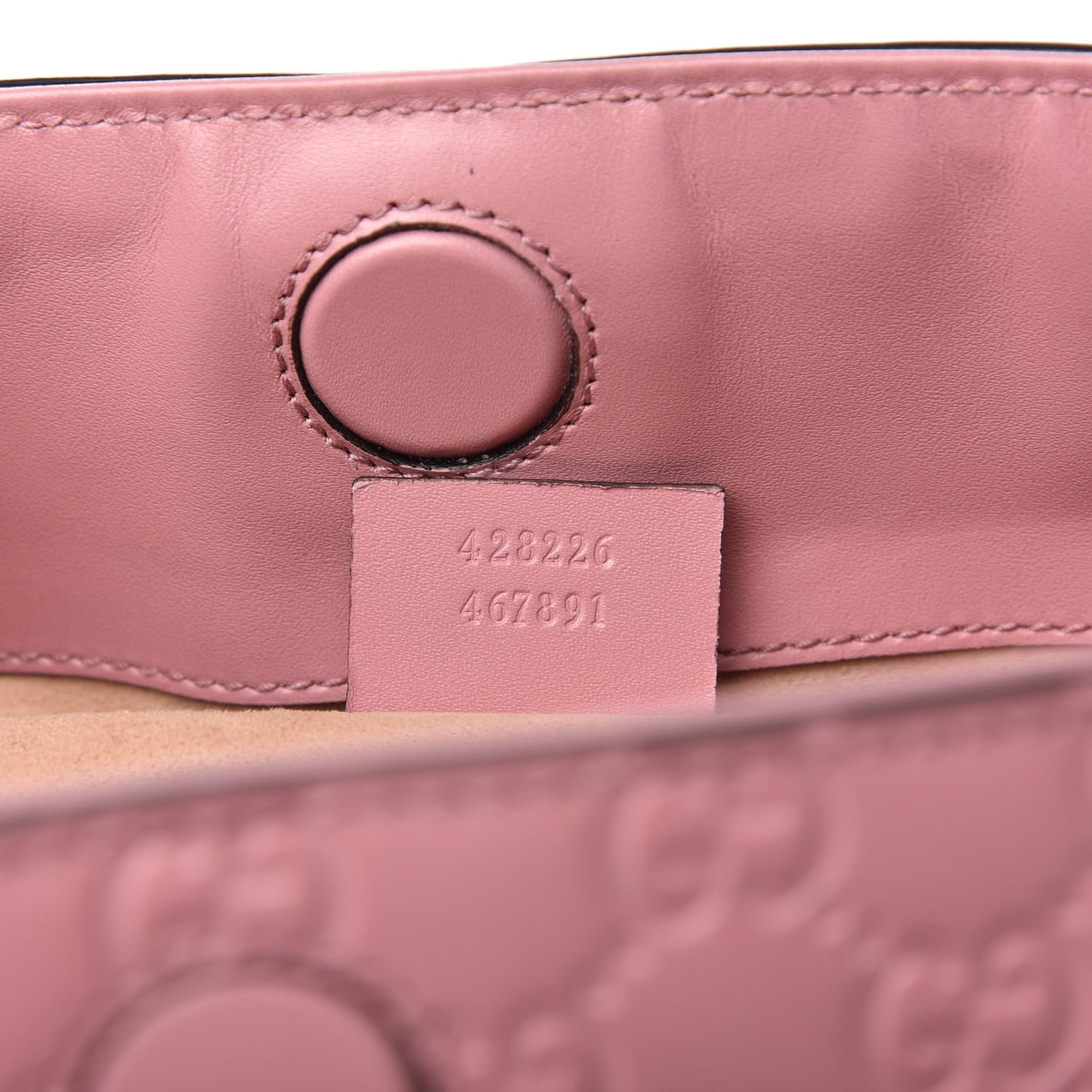 Guccissima Signature Linea A Foldover Tote Rose Baby Candy
