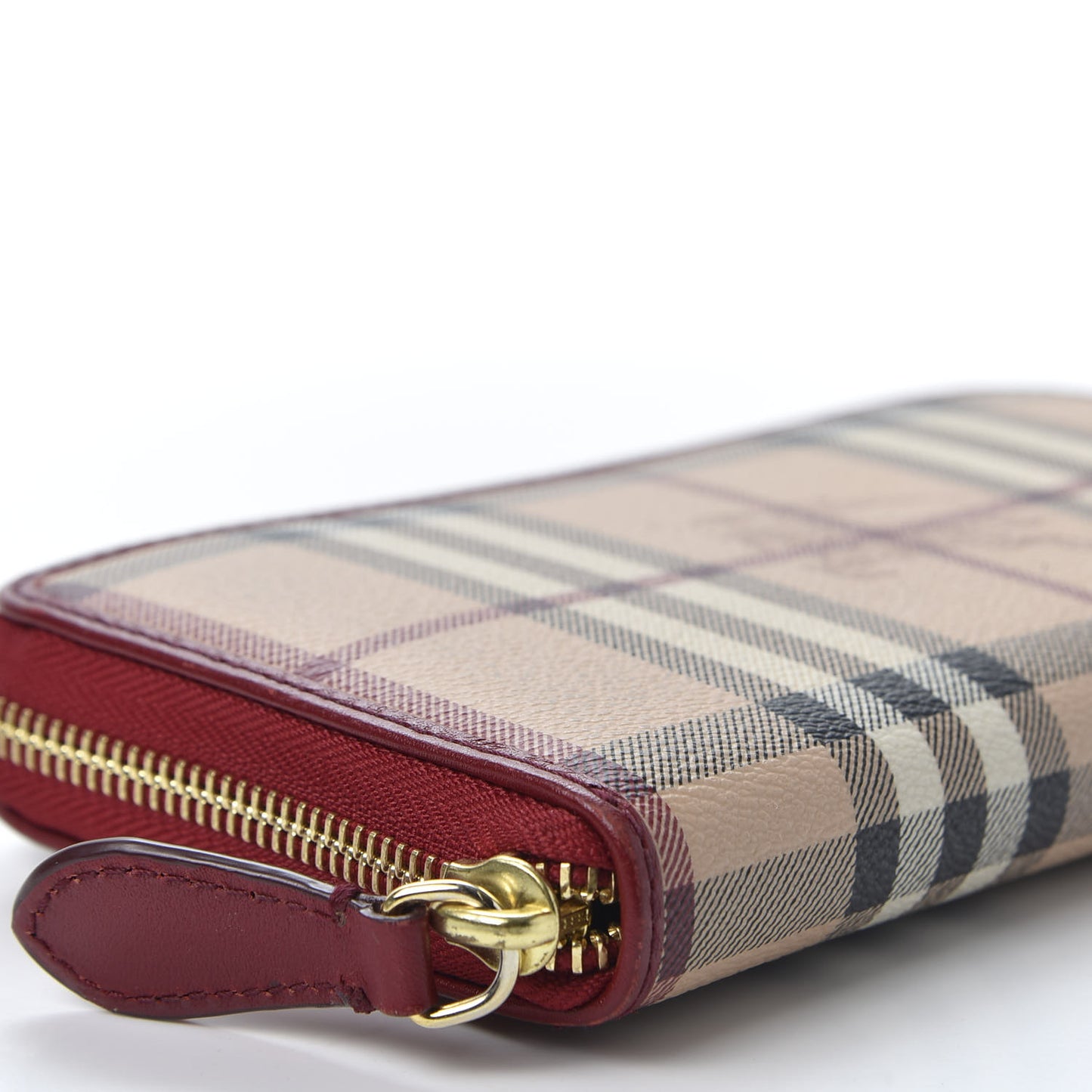 Haymarket Check Large Ziggy Zip Around Wallet Red