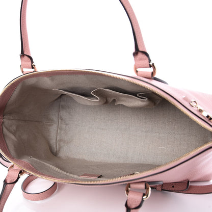 Gucci Dollar Calfskin Large GG Charm Dome Satchel Tote Soft Pink 5 of 7