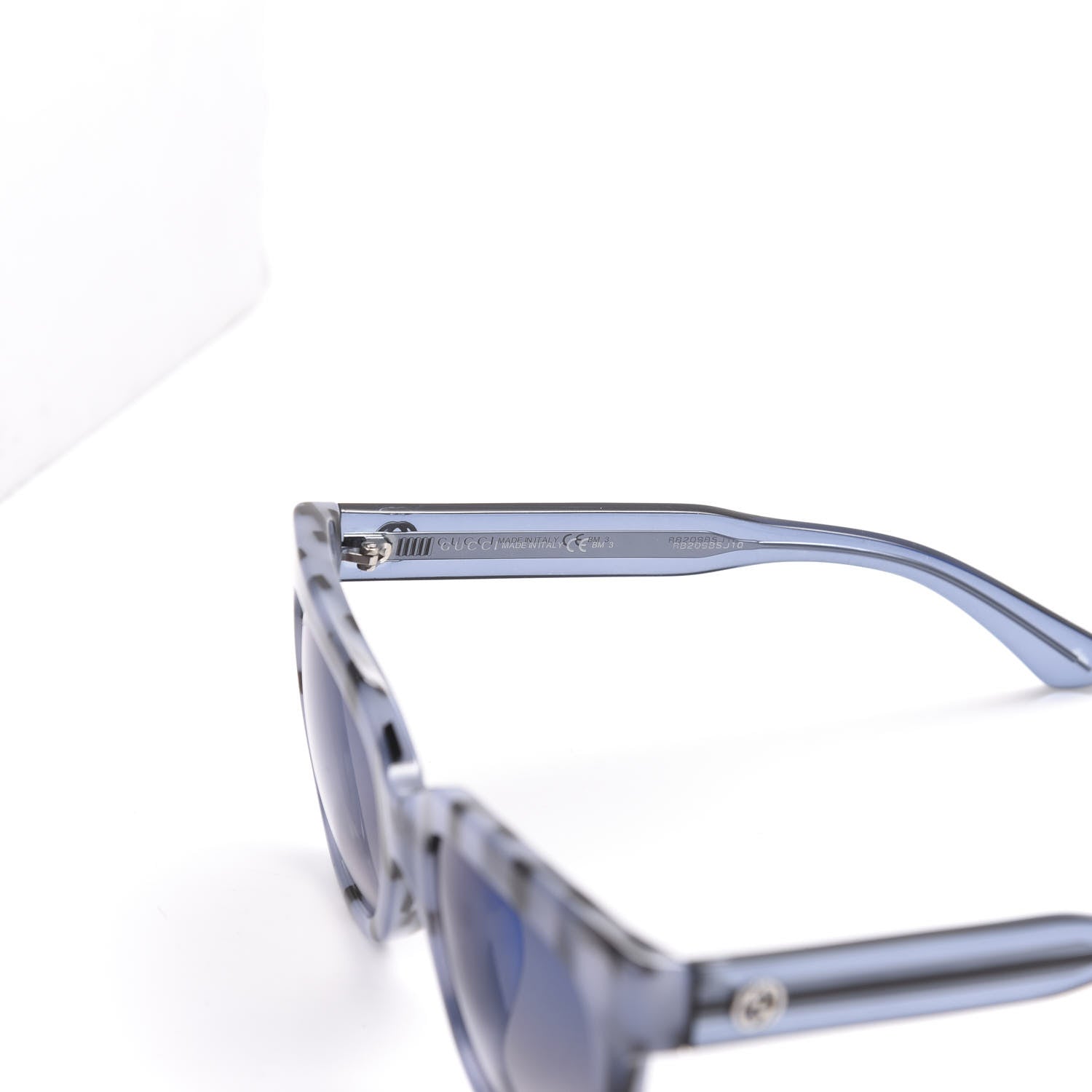Gucci Acetate Square Frame Sunglasses GG3756/F/S Blue 6 of 8
