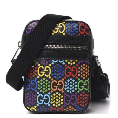 Gucci GG Supreme Monogram Psychedelic Messenger Bag Black 1 of 10