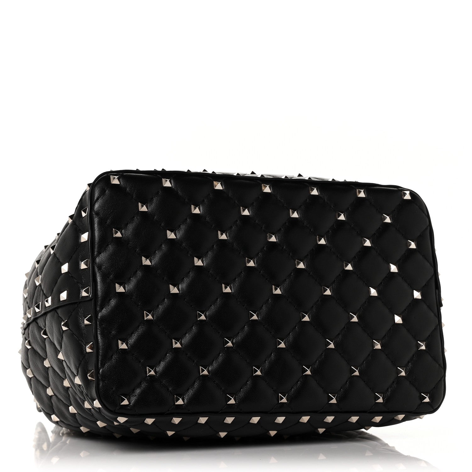 Valentino Garavani Nappa Medium Rockstud Spike Bucket Bag Black 3 of 7