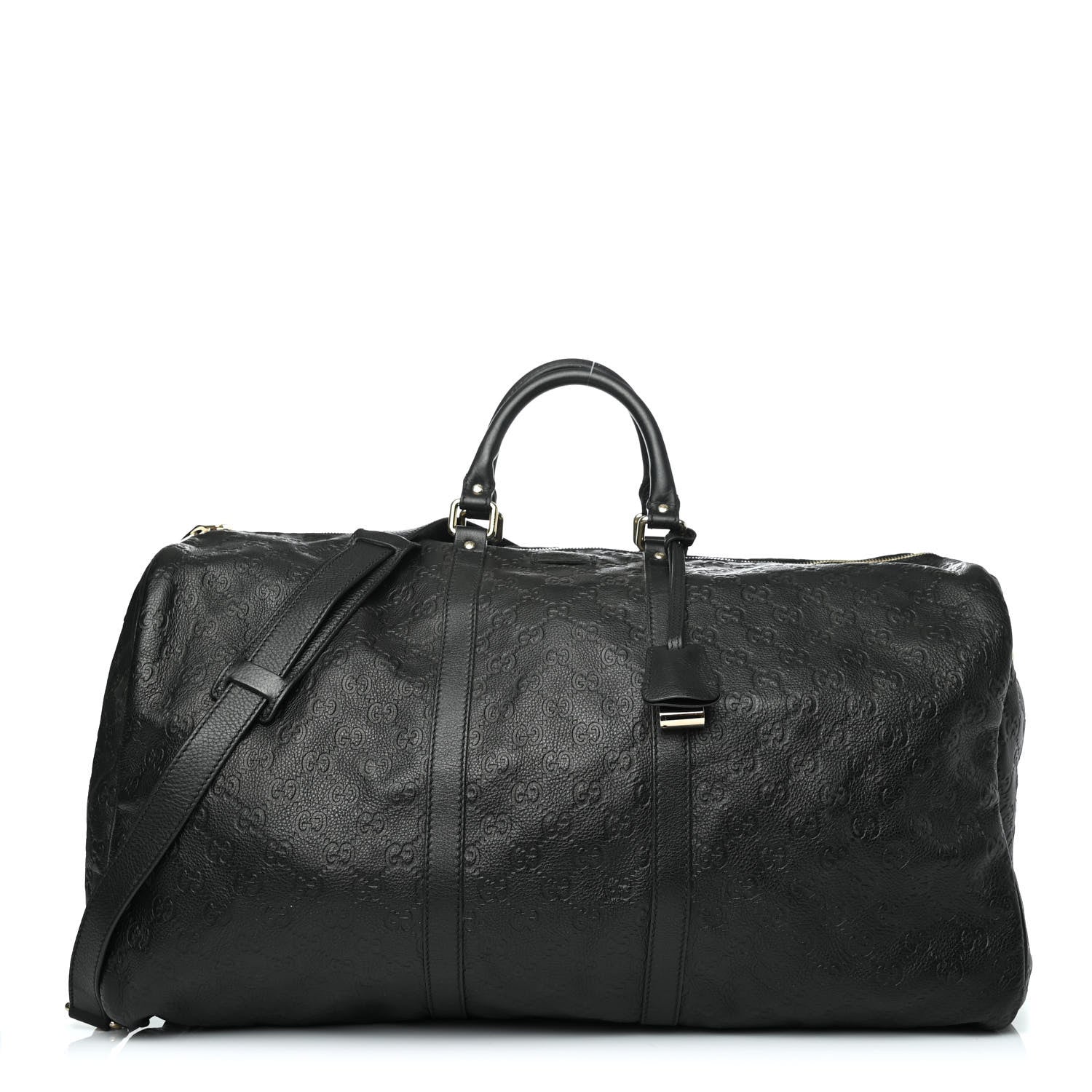 Gucci Guccissima Large Carry On Duffle Black 1 of 5