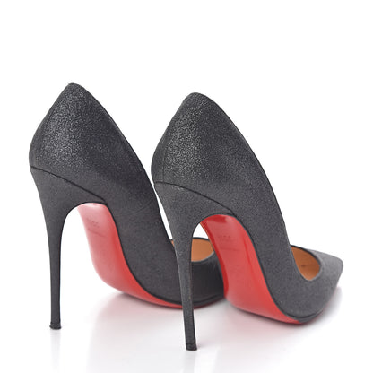 Christian Louboutin Mini Glitter So Kate 120 Pumps 35.5 Black 4 of 7