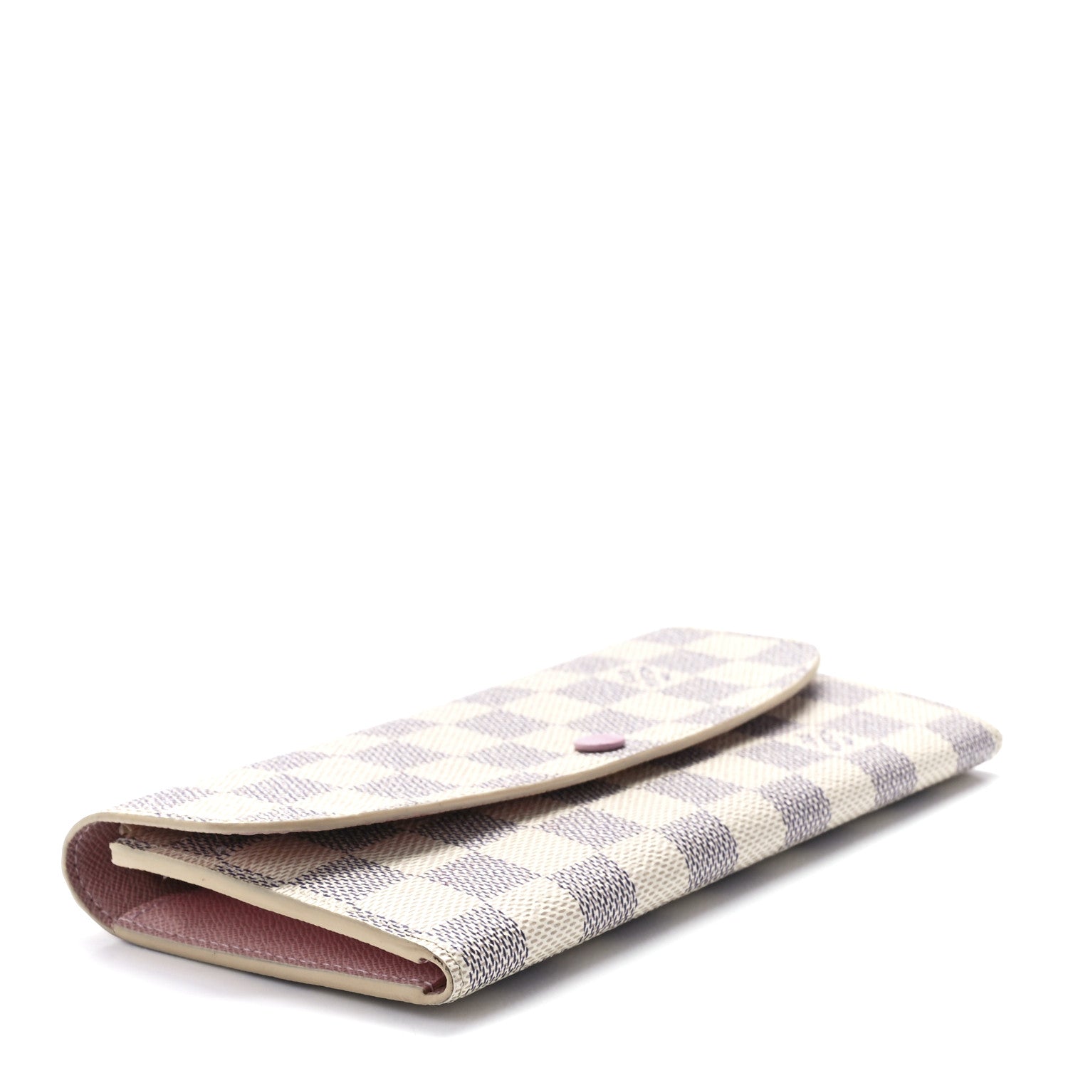 Louis Vuitton Damier Azur Emilie Wallet Rose Ballerine 4 of 11