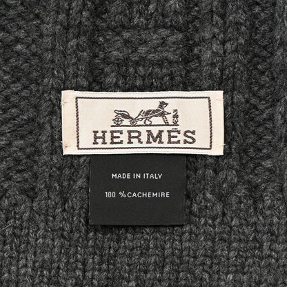 Hermes Cashmere Tri-Maillon Muffler Gris 3 of 3