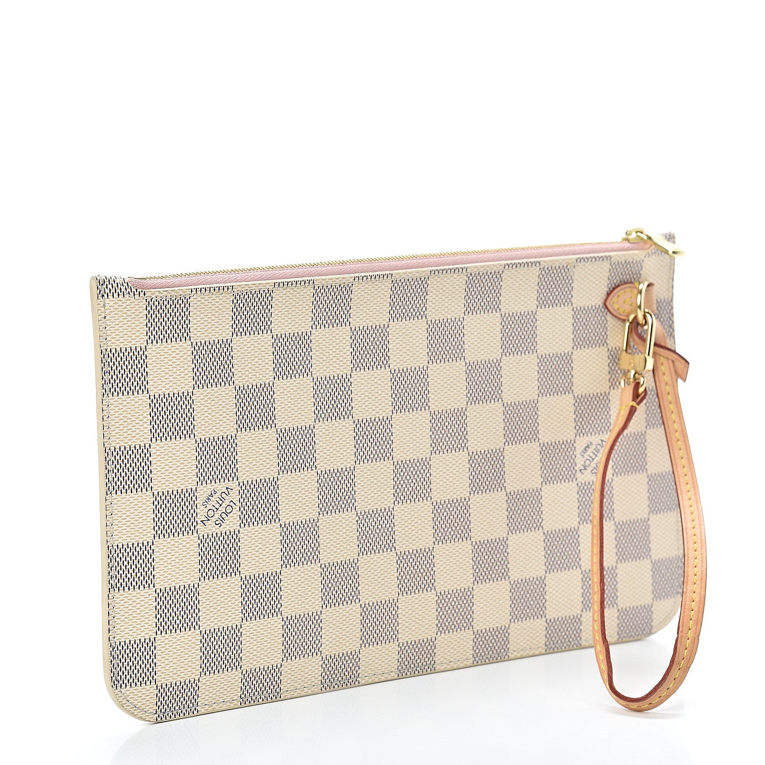 Louis Vuitton Damier Azur Neverfull MM GM Pochette Rose Ballerine 2 of 10