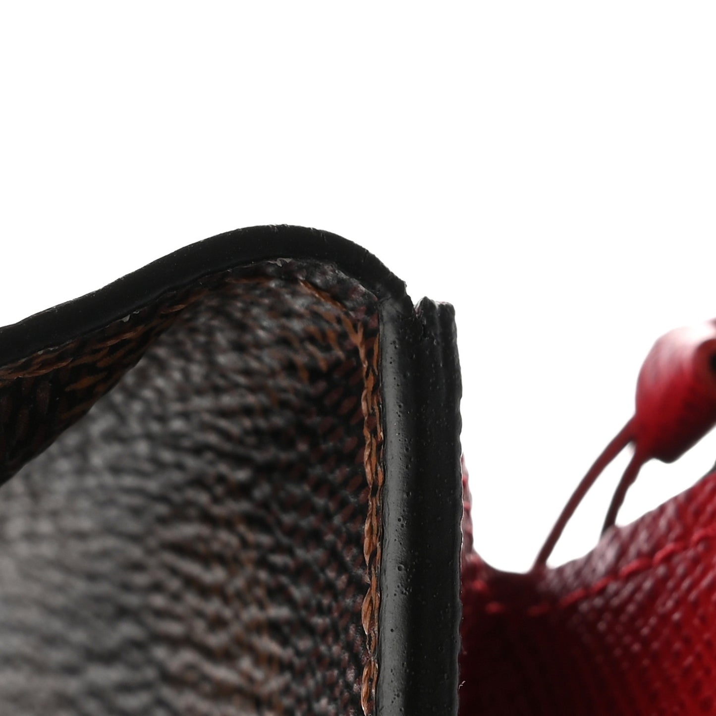 Damier Ebene Emilie Wallet Red