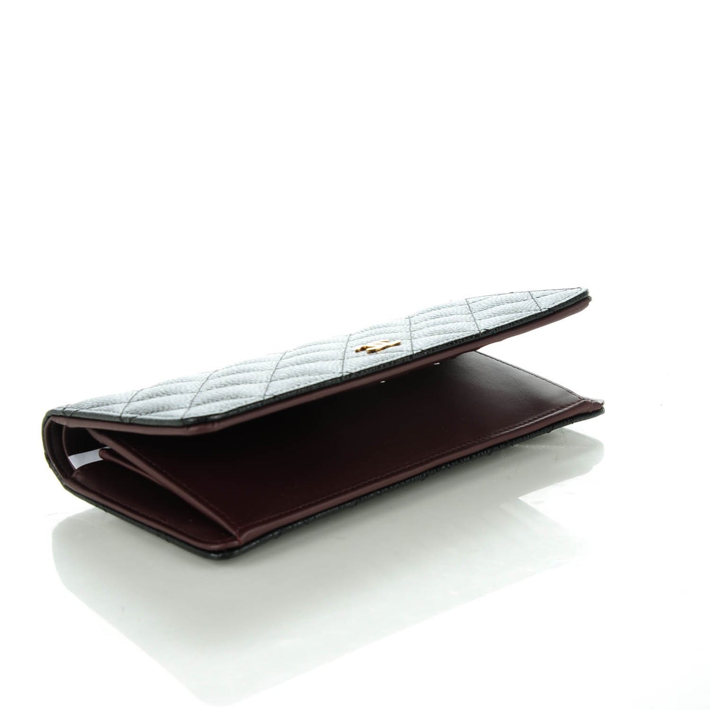 Caviar Quilted Yen Wallet Black
