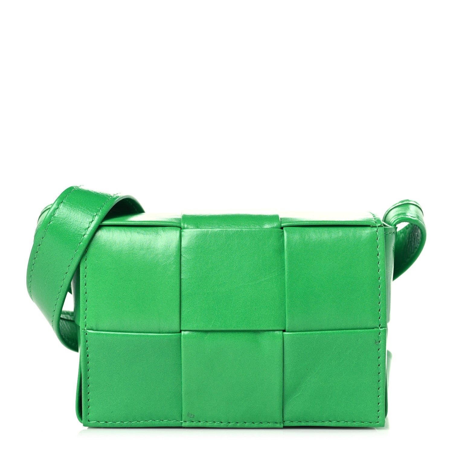 Bottega Veneta Paper Calfskin Maxi Intreccio Extra Mini Cassette Crossbody Bag Parakeet 1 of 9
