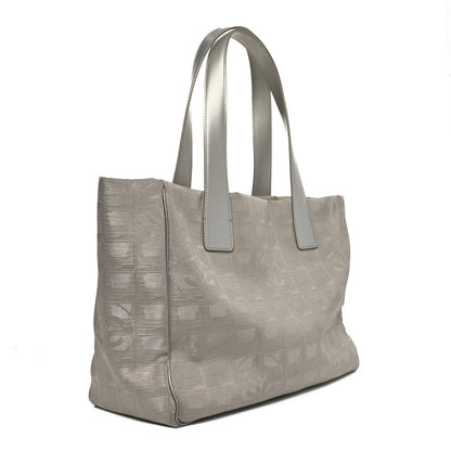 Chanel Metallic Nylon Travel Tote Silver 3 of 13