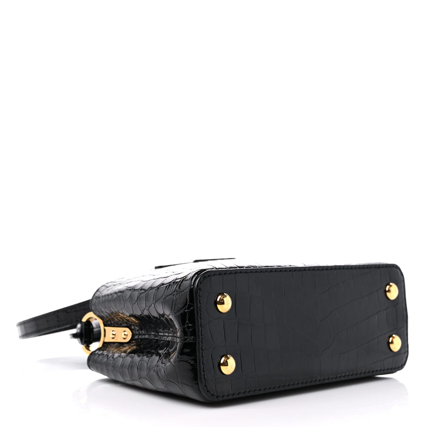 Crocodile Mini Capucines Black