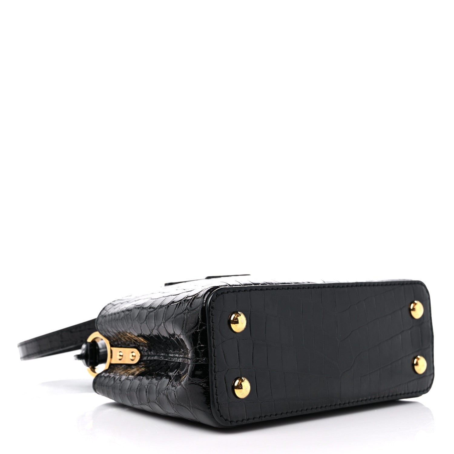 Louis Vuitton Crocodile Mini Capucines Black 4 of 11