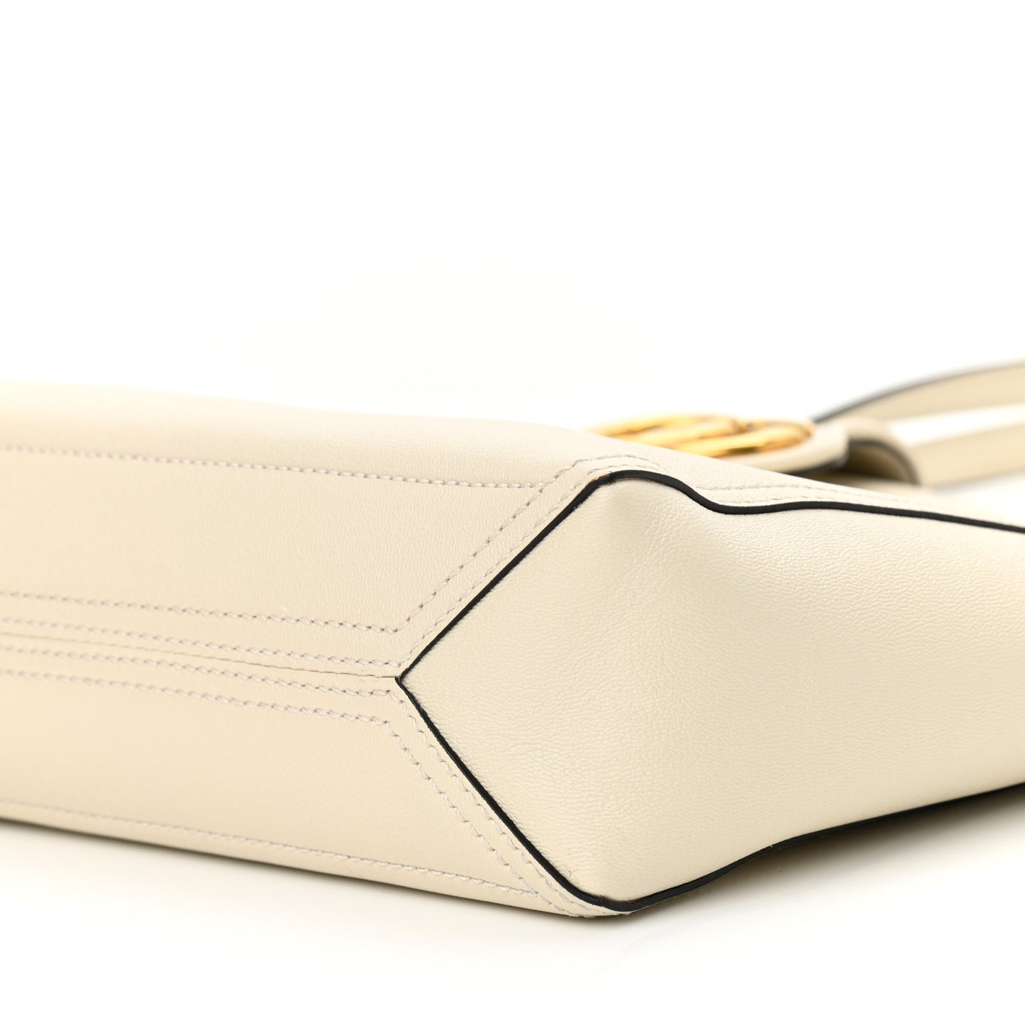 New Sakai Calfskin Lux Small Dahlia Tote Mystic White