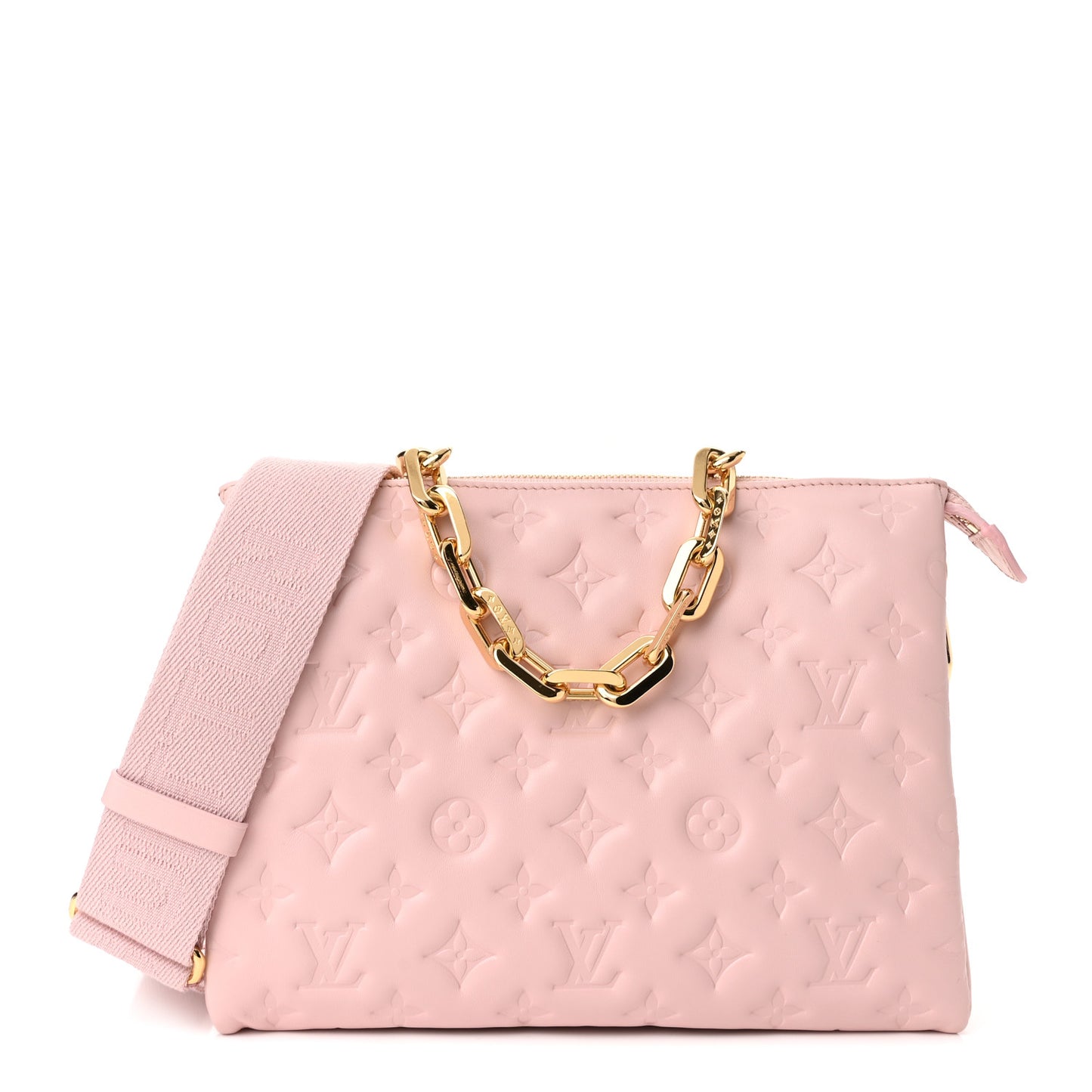 Lambskin Embossed Monogram Coussin PM Rose