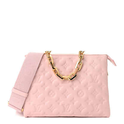 Louis Vuitton Lambskin Embossed Monogram Coussin PM Rose 1 of 11