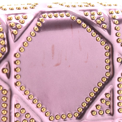 Christian Dior Metallic Calfskin Studded Vertical Diorama Pink 11 of 14