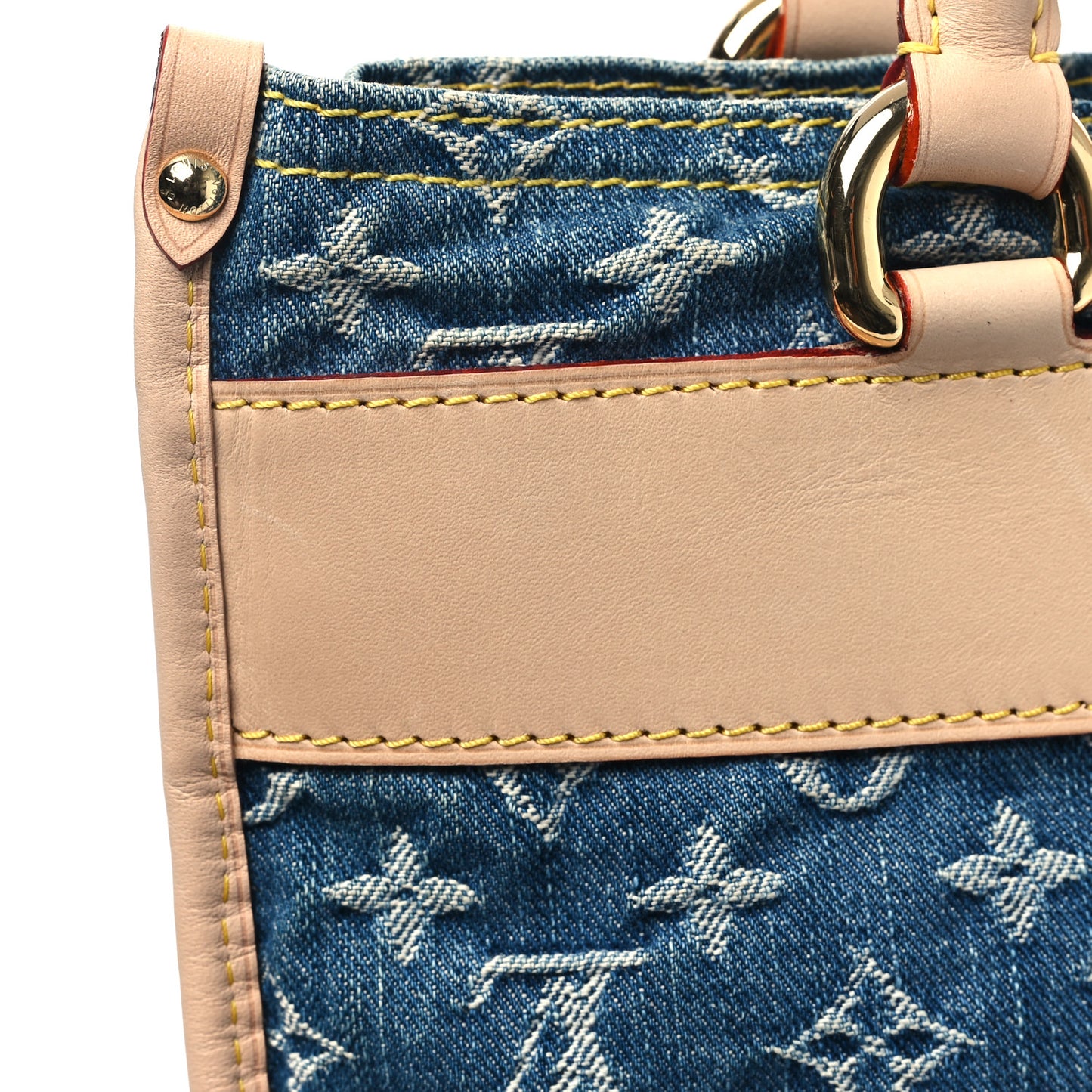 Monogram Denim Sac Plat Blue