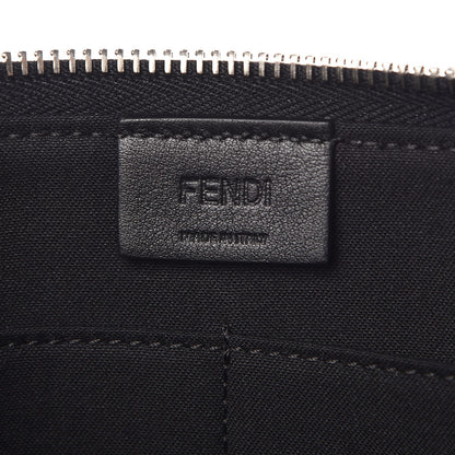 Fendi Elaphe Crocodile Monster Eyes Zip Around Pouch Black 6 of 8