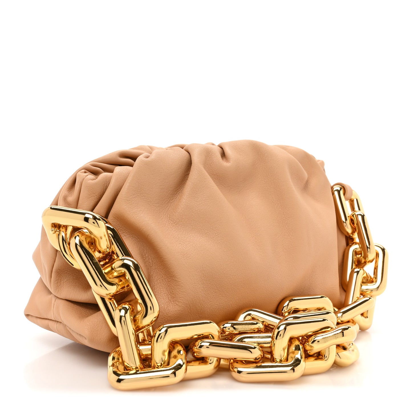 Calfskin Teen Chain Pouch Almond