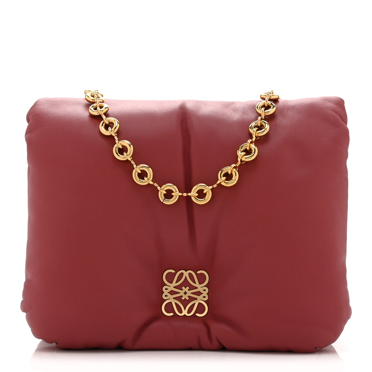 Lambskin Goya Puffer Bag Plumrose