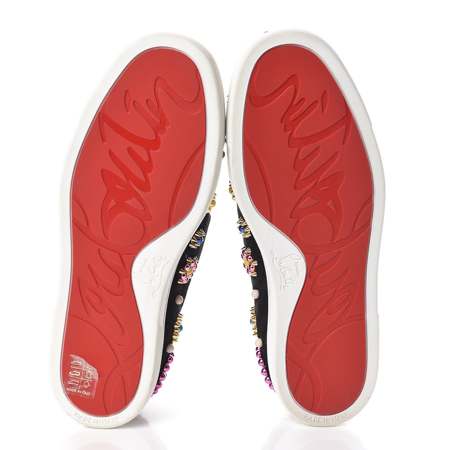 Veau Velours Beaded Candy Boat Flats 36 Black