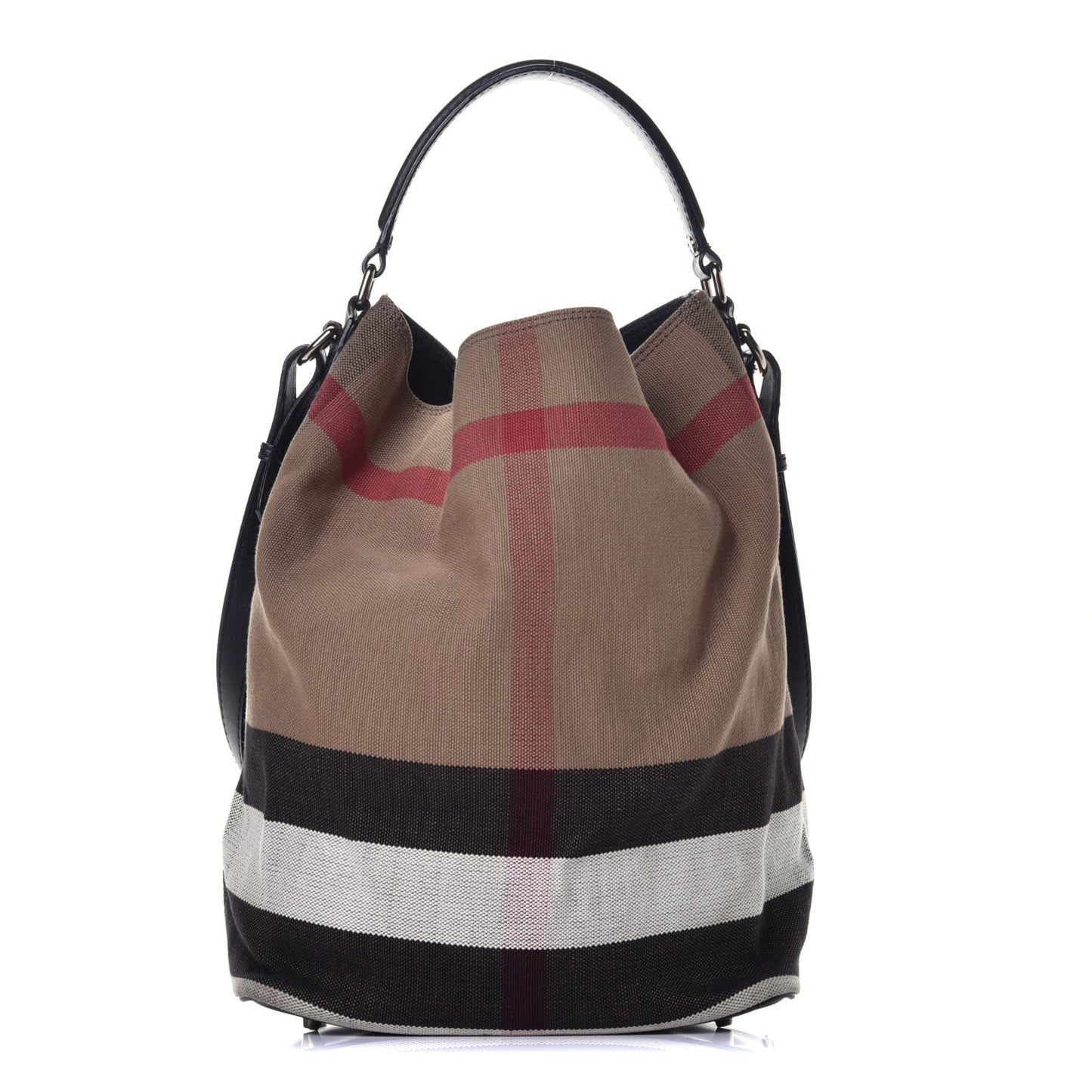 Canvas Mega Check Medium Ashby Hobo Saddle Black