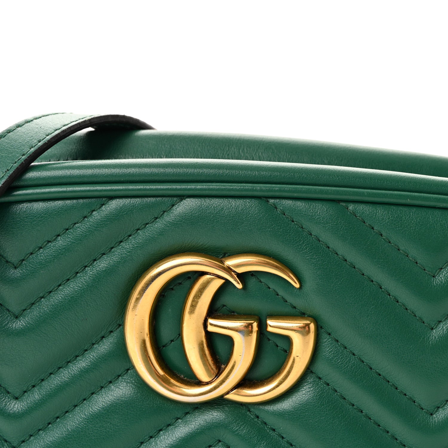 Gucci Calfskin Matelasse Small GG Marmont Chain Shoulder Bag